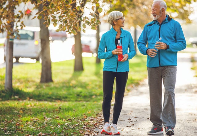 Camino verde al amanecer con luz suave entre árboles